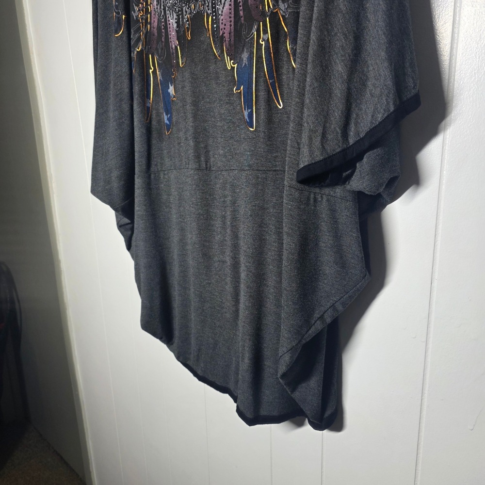 Harley Davidson Free To Fly Kimono Cardigan Gray Skull L/XL HDWF15-C02CGY - Picture 10 of 10